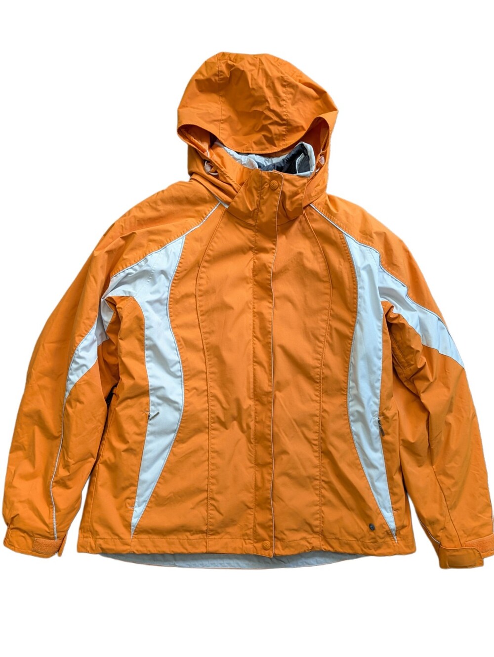 Columbia Womens Orange White Vertex Omni Shield Lined 2 in 1 Ski Jacket Size XL